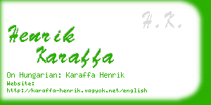 henrik karaffa business card